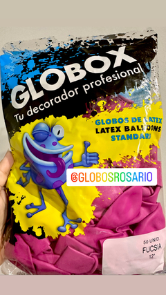 Globos Latex Fucsia Standard 12" x 50 Globox Profesional