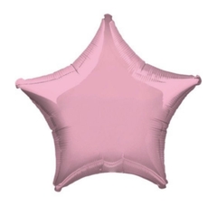 Estrella metalizada rosa pastel 18"
