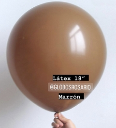 Globo Latex MARRÓN 18" x unidad