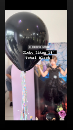 Globo Latex Total Black 18" x unidad