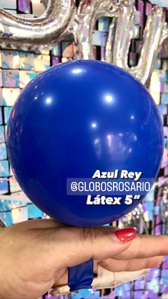 latex 5" color azul Rey x 10 unidades