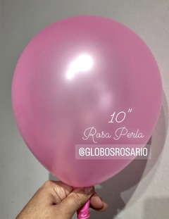 Globo látex Rosa perla 10" x 10 unidades