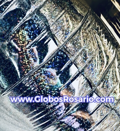 Globo metalizado Corazón Glitter plateada 18" - comprar online