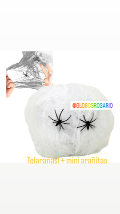 Telarañas de cotillon + mini arañita