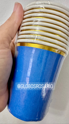 Vasos azules x 10 unidades