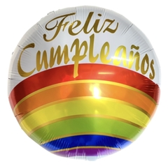 Globo arcoiris Feliz cumpleaños 18"