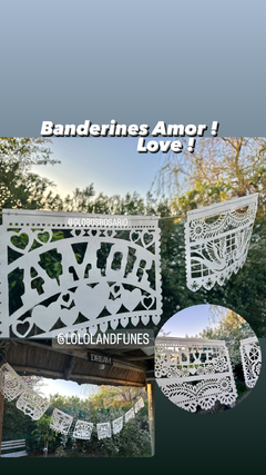 Banderin Amor Love estilo mexicano - comprar online