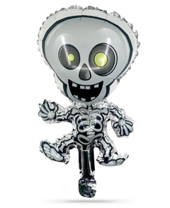 Globo metalizado Halloween esqueleto 30cm