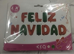 Globo metalizado Frase Feliz Navidad - comprar online