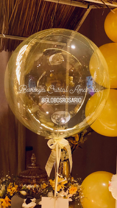 Globo Burbuja amarillo cristal 18"