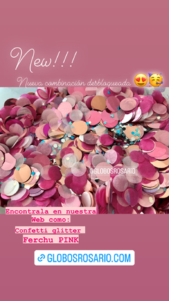 Confetti circular y glitter Ferchu PINK x 10 gramos