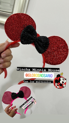 vincha Minnie Mouse con Luz multicolor x unidad