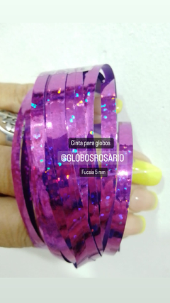 Cinta Fucsia Holográfica x 10 metros