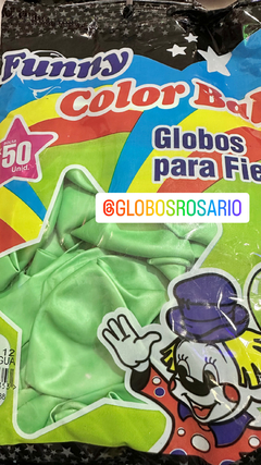 Globos Latex Verde agua Perlado 12" x 50 Globox Profesional