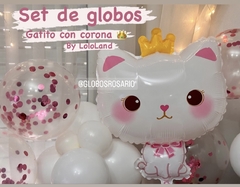 set de Globos Gatito Corona