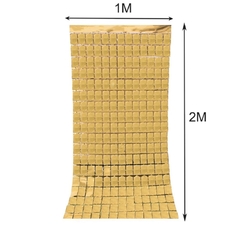 Cortina metalizada Dorada Shimmer Wall - comprar online