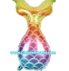 Globo coleta sirena Holográfica 75cm