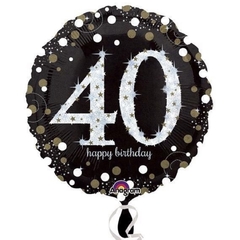 Globo metalizado 40 Happy Birthday 18"Anagram