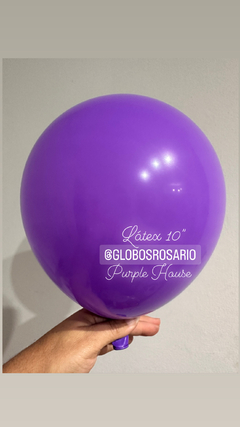 Globos Latex Purple House 10" x 10 unidades