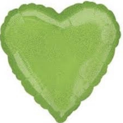 Globo metalizado corazón verde lima Holográfico 18" Anagram
