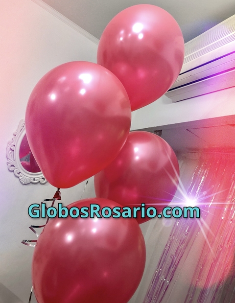 Globo de látex Rojo perlado 12 x 10 unidades