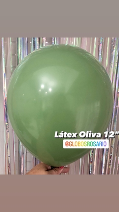 Latex 12" Oliva x 10 unidades