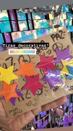 tira decorativa estrellas multicolor