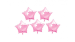 Globos Estrella Rosa 5" x 5 unidades