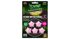 Globos Estrella Rosa 5" x 5 unidades - comprar online