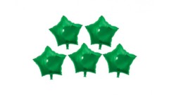 Globos Estrella Verde 5" x 5 unidades