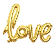 Globo frase "love" Dorado 50cm - comprar online