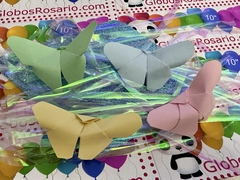 Set de apliques origami Mariposa / corazón x 4 unidades - comprar online