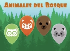 Globo Latex Animalitos del Bosque12” x unidad