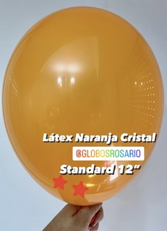 Globos Latex 12" Naranja Cristal x 10 unidades