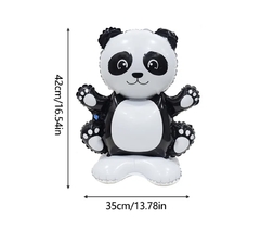 Globo metalizado oso panda 42 cm
