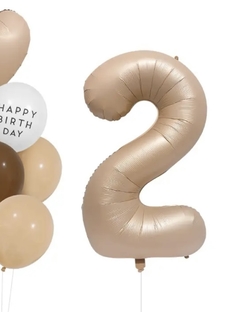 Globo NÚMERO color Latte cream 32” - tienda online