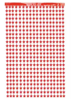 Cortina metalizada Estrellas rojas 2 de largo x 1 de ancho