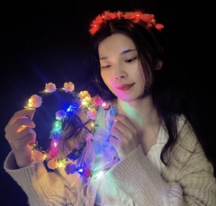 Coronita de Flores con luz led x unidad - tienda online