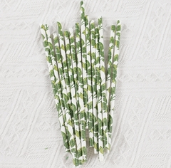 Sorbetes impreso hojas verde polipapel x 12 - comprar online