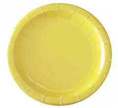 Platos redondo amarillo x 10 unidades