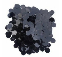 confetti circular negro x 10 gramos