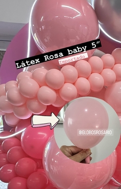 Globo Latex 5” Rosa baby x 10 unidades