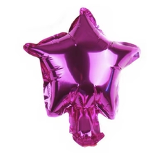 Globos Estrella Fucsia 5" x 5 unidades