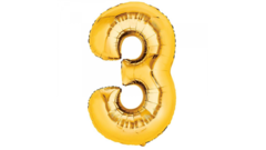 Super Número grande Dorado 36" Dorado - tienda online