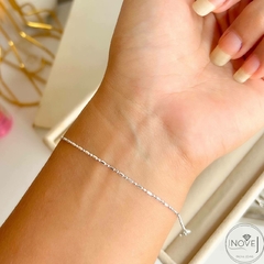 Pulseira bolinha e retângulo minimalista