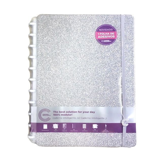 Cuaderno Inteligente A4 Especial Glitter Plata