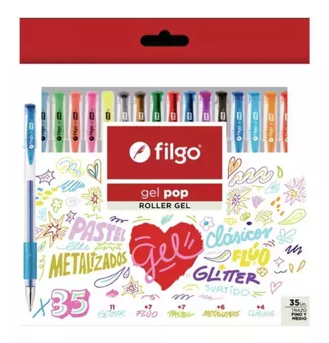 ROLLER FILGO GEL POP GLITTER X35