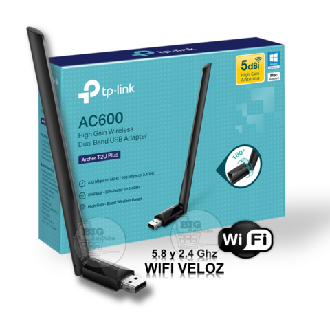 Antena Adaptador Wifi Usb Dual Band Tp-Link para Wifi Veloz 5.8ghz
