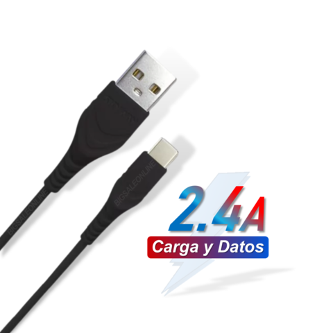 Cable Usb Tipo C Carga Rapida y Datos para Celular o Tablet / 2mts