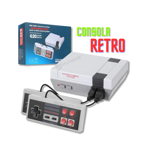 Consola Retro con 620 Juegos Retro Family y 2 Controles (kanji)